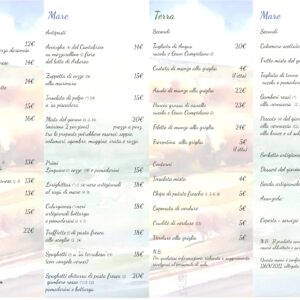 Menu Estate 2026